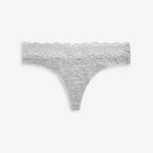 Load image into Gallery viewer, Monochrome Lace Trim Cotton Blend Knickers 4 Pack