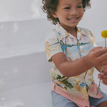 Load image into Gallery viewer, Multi Palm Scene Short Sleeve Printed Shirt