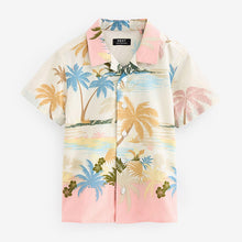 Load image into Gallery viewer, Multi Palm Scene Short Sleeve Printed Shirt