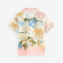 Load image into Gallery viewer, Multi Palm Scene Short Sleeve Printed Shirt