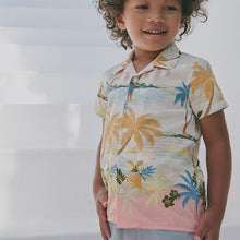 Load image into Gallery viewer, Multi Palm Scene Short Sleeve Printed Shirt
