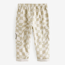 Load image into Gallery viewer, Neutral Checkerboard 100% Cotton Side Pocket Pull-On Trousers