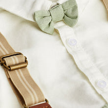 Load image into Gallery viewer, Sage Green Baby Shirt, Trousers and Braces 3 Piece Set (0mths-12-18mt)