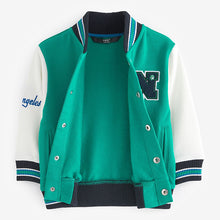 Load image into Gallery viewer, Green Letterman Jacket (3mths-5-6yrs)
