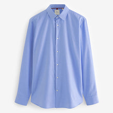 Load image into Gallery viewer, Blue/Grey Textured Regular Fit Easy Care Single Cuff Shirts 3 Pack