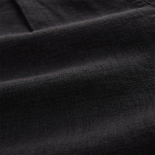 Load image into Gallery viewer, Black Linen Blend Taper Trousers