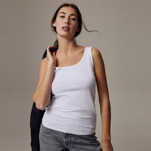 Load image into Gallery viewer, White Thick Strap Vest