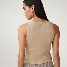 Load image into Gallery viewer, Neutral Ribbed Waistcoat
