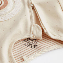Load image into Gallery viewer, Neutral I'm New Here Single 100% Cotton Sleepsuit (0-9mths)