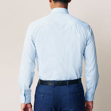 Load image into Gallery viewer, White/Blue Regular Fit Single Cuff Easy Care Shirts 2 Pack