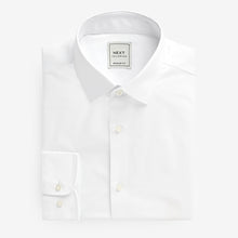 Load image into Gallery viewer, White/Blue Regular Fit Single Cuff Easy Care Shirts 2 Pack