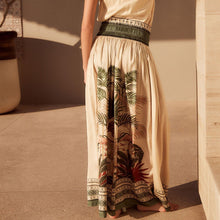 Load image into Gallery viewer, Ecru Satin Maxi Skirt