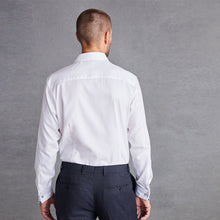 Load image into Gallery viewer, White Slim Fit Slim Fit Signature Trimmed 100% Cotton Double Cuff Shirt And Cufflinks