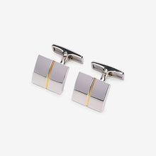 Load image into Gallery viewer, 2 Tone Silver/Gold Cufflink And Tie Clip Set