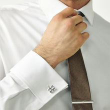 Load image into Gallery viewer, 2 Tone Silver/Gold Cufflink And Tie Clip Set