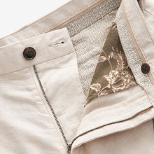 Load image into Gallery viewer, Stone Linen Cotton Chino Shorts with Belt Included
