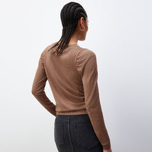 Load image into Gallery viewer, Camel Brown Crew Neck Long Sleeve Jumper
