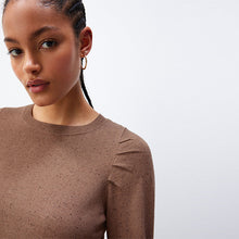 Load image into Gallery viewer, Camel Brown Crew Neck Long Sleeve Jumper