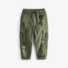 Load image into Gallery viewer, Khaki Graffiti Cargo Trousers