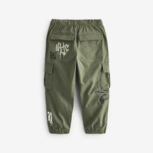 Load image into Gallery viewer, Khaki Graffiti Cargo Trousers