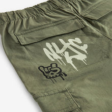 Load image into Gallery viewer, Khaki Graffiti Cargo Trousers