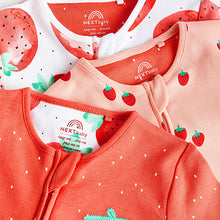Load image into Gallery viewer, Red strawberry Baby Printed Sleepsuit