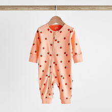 Load image into Gallery viewer, Red strawberry Baby Printed Sleepsuit