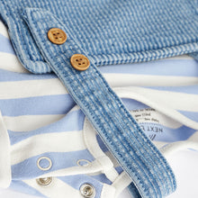 Load image into Gallery viewer, Denim Elephant Baby Dungarees and Bodysuit Set