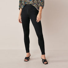 Load image into Gallery viewer, Black Super Stretch Soft Sculpt Pull-On Denim Leggings