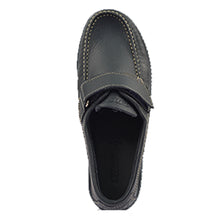 Load image into Gallery viewer, Men's Boat Shoes Scratch Navy Leather