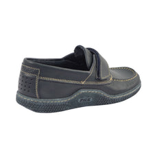 Load image into Gallery viewer, Men's Boat Shoes Scratch Navy Leather