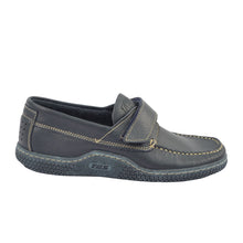 Load image into Gallery viewer, Men's Boat Shoes Scratch Navy Leather