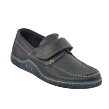 Load image into Gallery viewer, Men's Boat Shoes Scratch Navy Leather