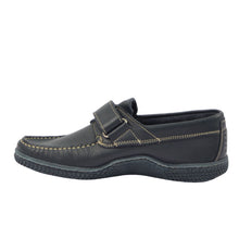 Load image into Gallery viewer, Men's Boat Shoes Scratch Navy Leather