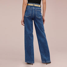 Load image into Gallery viewer, Mid Blue Wide Leg Denim Jeans