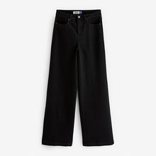 Load image into Gallery viewer, Black Wide Leg Denim Jeans