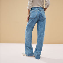 Load image into Gallery viewer, Light Blue Wide Leg Denim Jeans