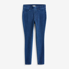 Load image into Gallery viewer, Dark Blue Jersey Denim Leggings