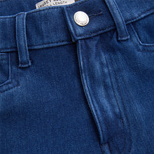 Load image into Gallery viewer, Dark Blue Fly Fasten Jersey Denim Leggings