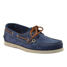 Load image into Gallery viewer, Men's Boat Shoes Grip Sole Nubuck Leather Blue