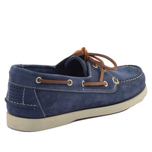Load image into Gallery viewer, Men's Boat Shoes Grip Sole Nubuck Leather Blue