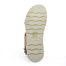 Load image into Gallery viewer, Women's sandals mid-high sole beige leather