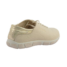 Load image into Gallery viewer, Women's Comfort Beige Leather Sneakers