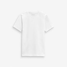 Load image into Gallery viewer, White Regular Fit Essential 100% Cotton Crew Neck T-Shirt