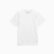 Load image into Gallery viewer, White Regular Fit Essential 100% Cotton Crew Neck T-Shirt