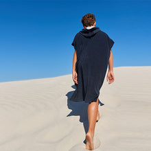 Load image into Gallery viewer, Navy Blue Towelling Cover-Up (3-16yrs)