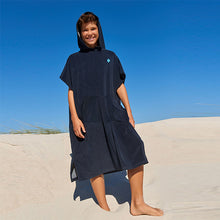 Load image into Gallery viewer, Navy Blue Towelling Cover-Up (3-16yrs)