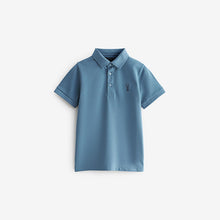 Load image into Gallery viewer, Blue Mid Short Sleeve Polo Shirt