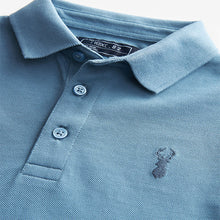 Load image into Gallery viewer, Blue Mid Short Sleeve Polo Shirt