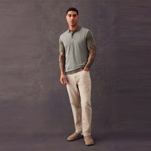 Load image into Gallery viewer, Brown Micro Print Polo Shirt